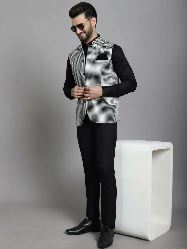Even Apparels Nehru Jacket With Welt Pockets - Multi - Distacart