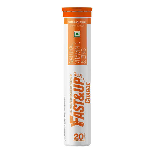 Fast&amp;Up Charge Natural Vitamin C &amp; Zinc Tablets - Orange Flavour