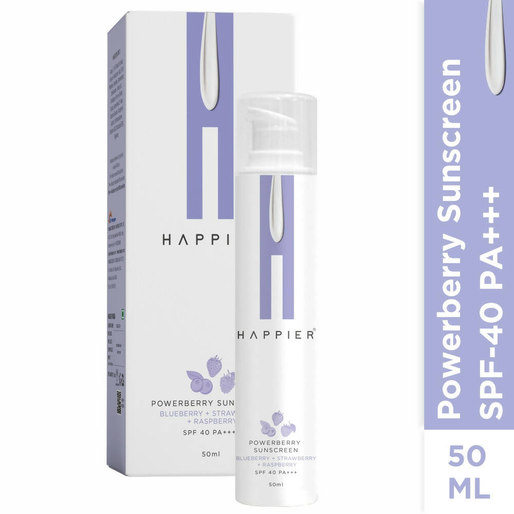 Happier Powerberry Sunscreen SPF 40 PA+++ - Distacart