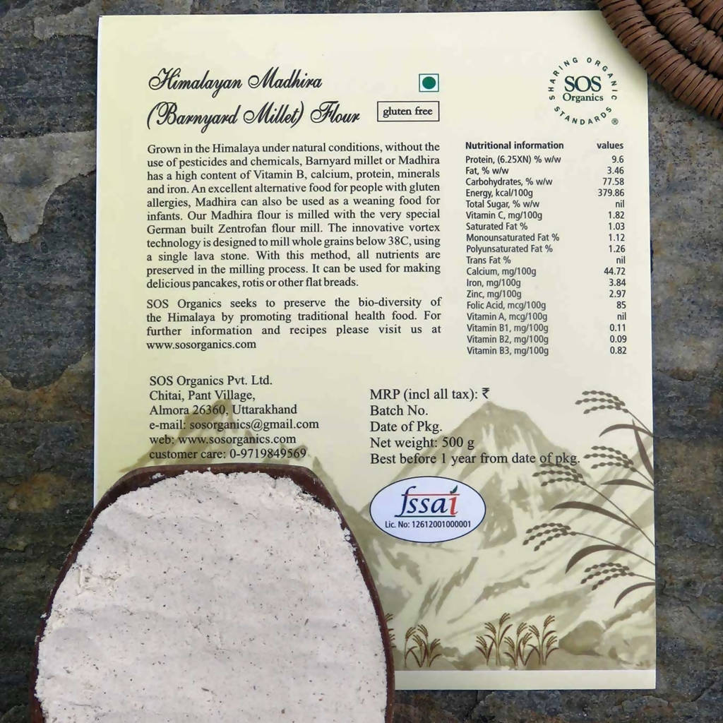 SOS Organics Himalayan Barnyard Millet Flour - Distacart