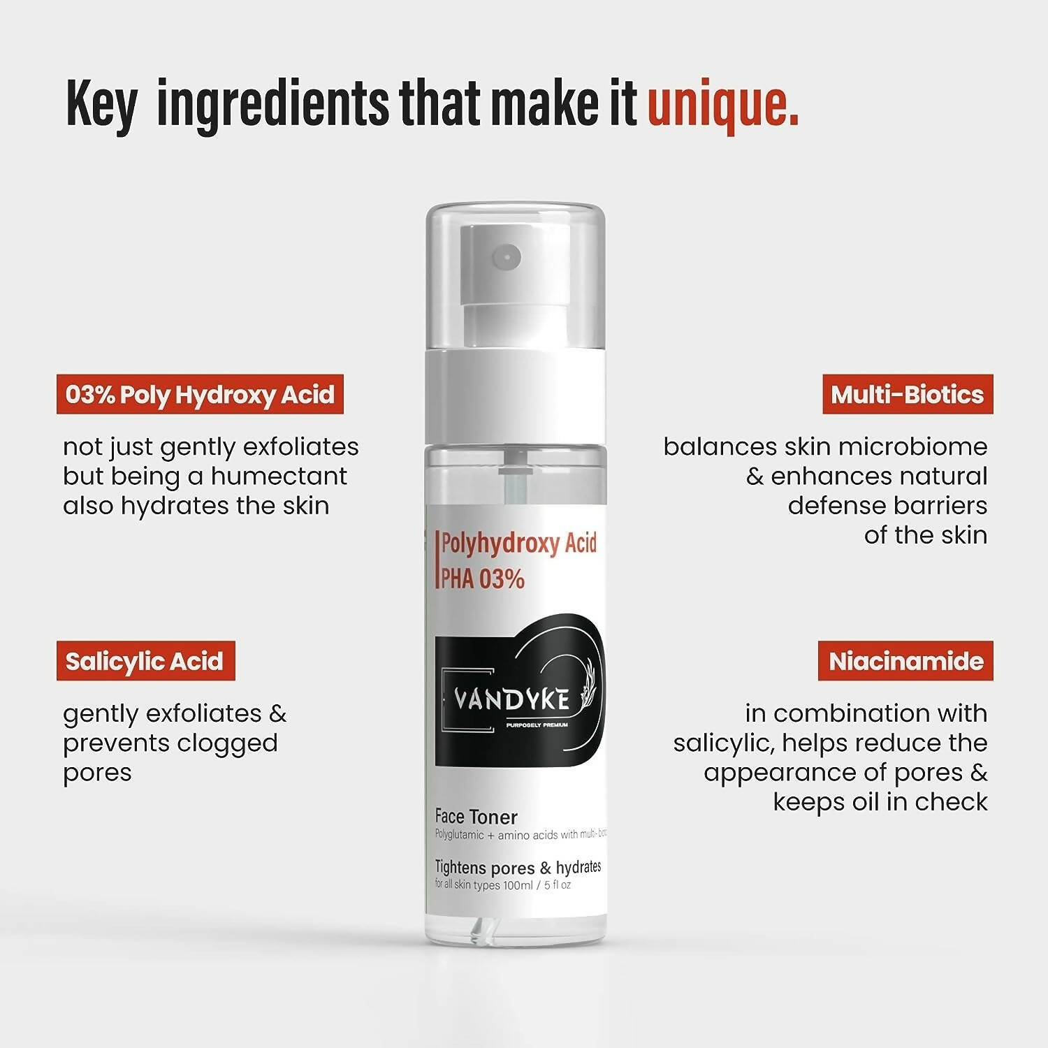 Vandyke 3% PHA Face Toner - Distacart