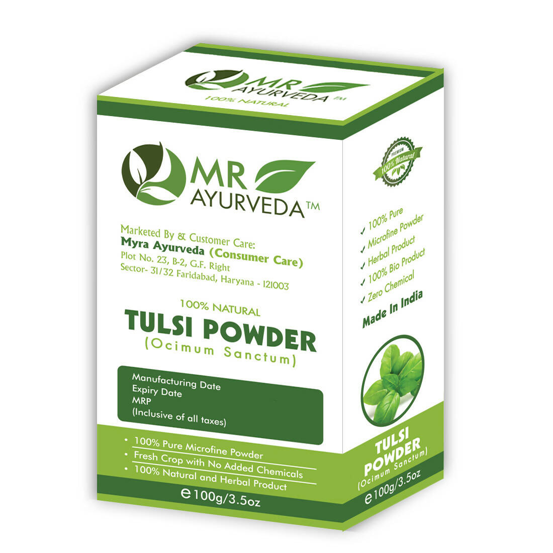 MR Ayurveda Tulsi Powder - Distacart