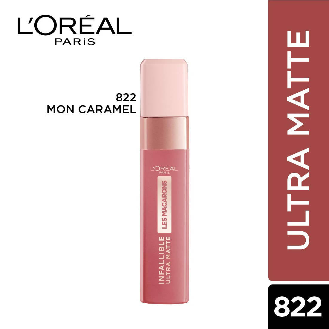 L'Oréal Paris Infallible Ultra Matte Liquid Lipstick Les Macarons - 822 Mon Caramel - Distacart