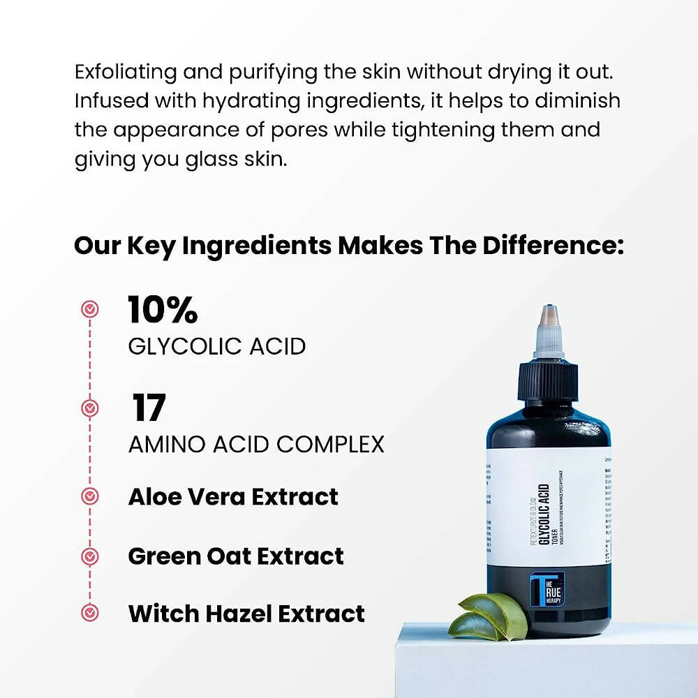 The True Therapy Retexturize & Glow Glycolic Acid Toner - Distacart