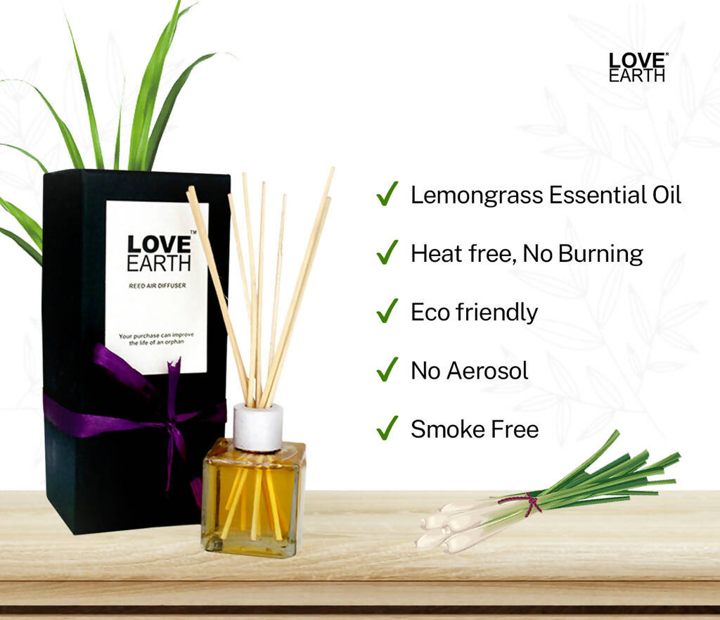 Love Earth Reed Diffuser- Lemongrass - Distacart
