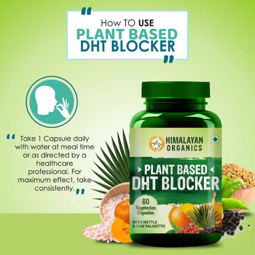 Himalayan Organics Plant Based DHT Blocker, With Nettle & Saw Palmetto: 60 Capsules