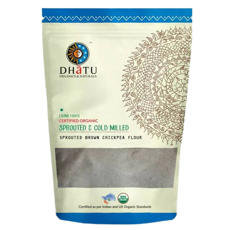 Dhatu Organics & Naturals Sporuted Brown Chickpea Flour - Distacart