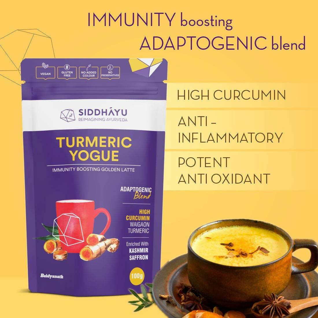Siddhayu Ayurveda Turmeric Yogue Latte Mix - Distacart