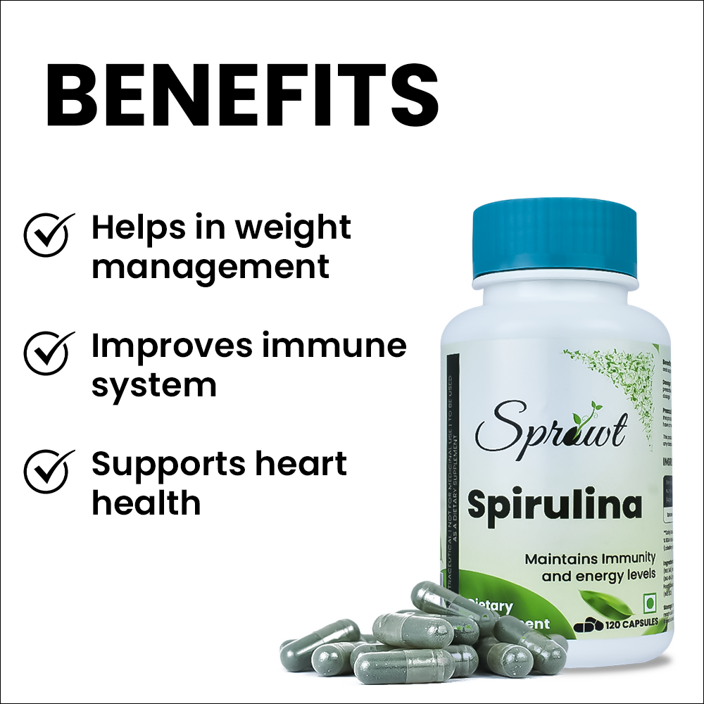 Sprowt Spirulina Capsules - Distacart