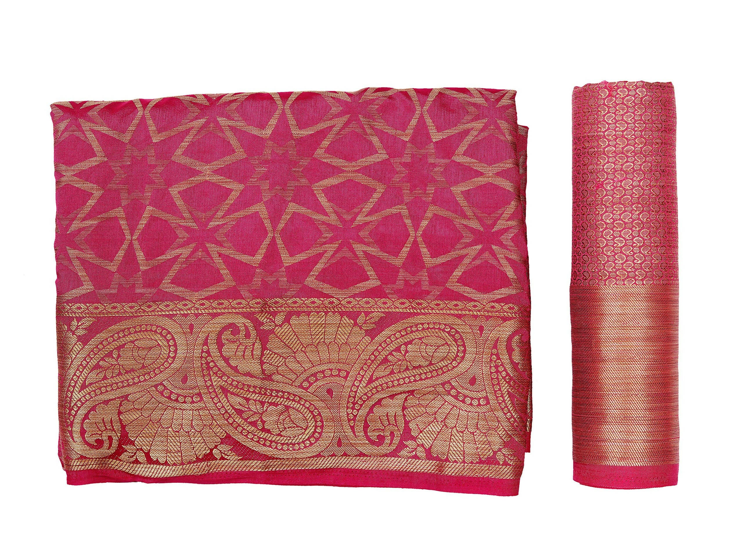 Mimosa Women's Pink Patola Art Silk Saree - Distacart