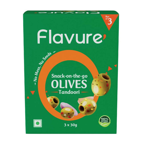 Flavure Snack-On-The-Go Olives Tandoori - Distacart