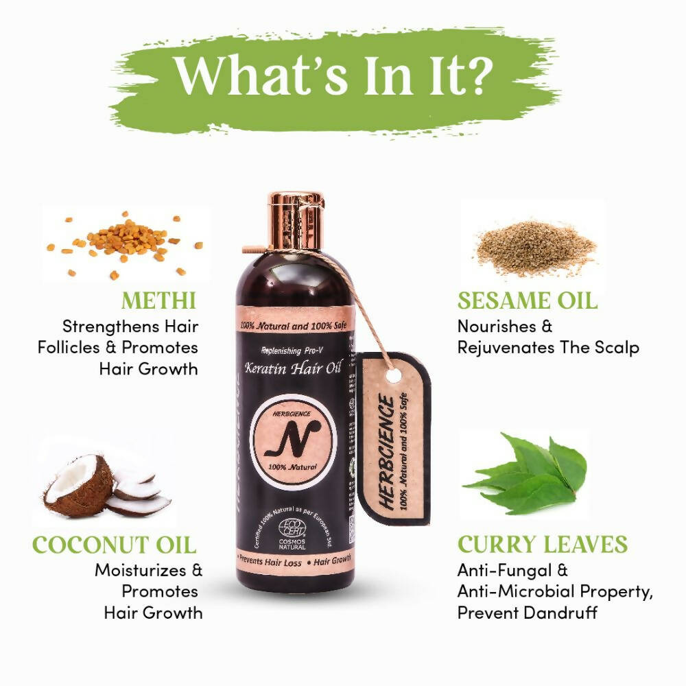 Herbcience Replenishing Pro-V Keratin Hair Oil - Distacart