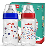 Thumbnail for LuvLap Anti-Colic Wide Neck Natura Flo Baby Feeding Bottle - Distacart