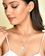 Thumbnail for VOJ Women Stainless Steel Sliver-Plated Beads Chain with Double Heart-Shape Pendant - Distacart