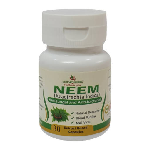 Deep Ayurveda Neem 500mg Veg Capsules - Distacart