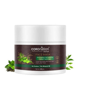 Coronation Herbal Anti Aging Fuji Matcha Green Tea Clay Face Mask - Distacart
