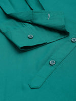 Thumbnail for Sea Green Men Rayon Solid Opaque Casual Shirt - Mahotsav - Distacart