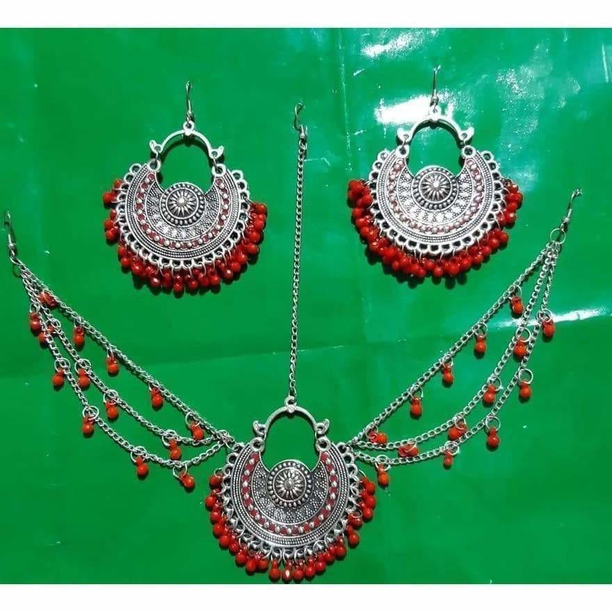 Latest traditional Jwellery set for women Color-Maroon