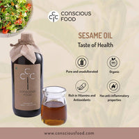 Thumbnail for Conscious Food Organic Cold Pressed Sesame Oil