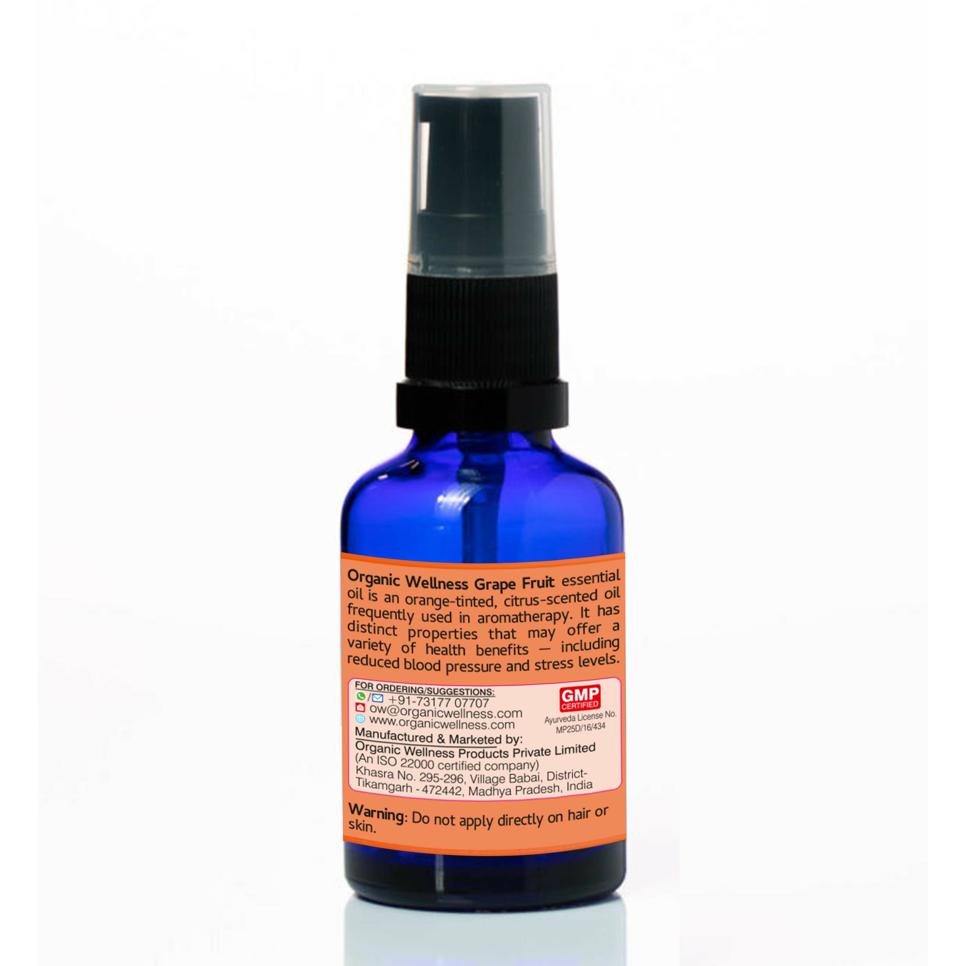 Organic Wellness Grape Fruit Essential Oil for Skin Lightening - Distacart