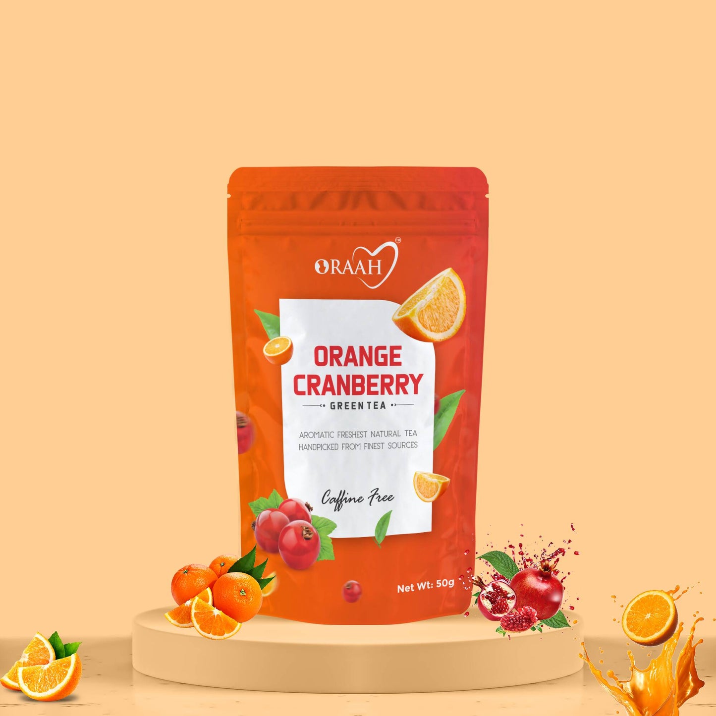Oraah Cranberry Orange Green Tea - Distacart