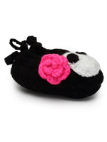Thumbnail for Chutput Kids Woollen Hand Knitted Cartoon Face Detailed Booties - Black - Distacart
