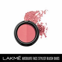 Thumbnail for Lakme Absolute Face Stylist Blush Duos - Rose Blush - Distacart