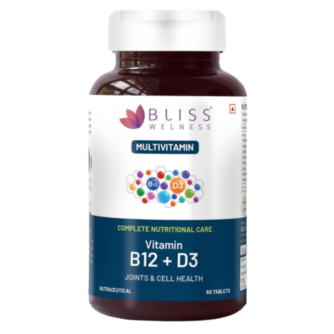Bliss Welness Vitamin B12+D3 Tablets - Distacart