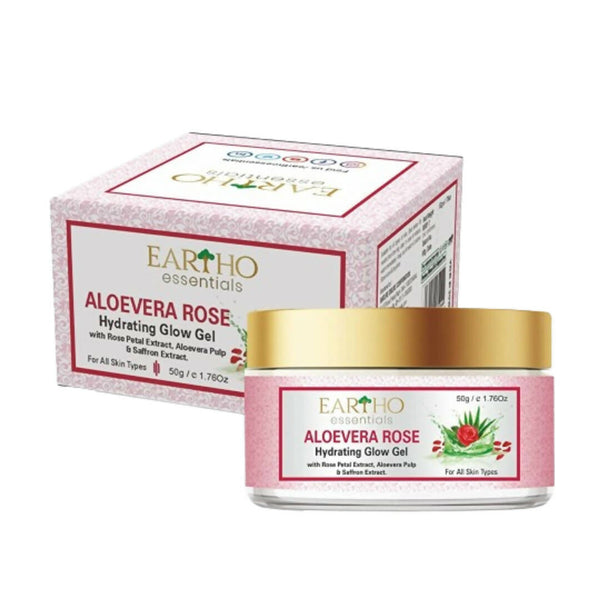 Eartho Essentials Aloevera Rose Hydrating Glow Gel - Distacart