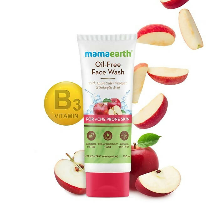 Mamaearth Oil-Free Face Wash With Apple Cider Vinegar & Salicylic Acid for Acne-Prone Skin - Distacart