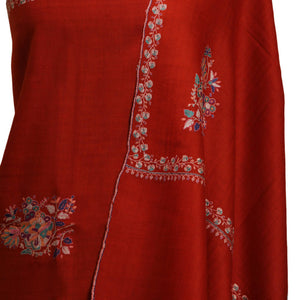 Nizalia Handmade Sozni Work Red Pashmina