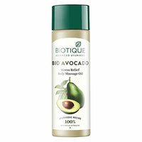 Thumbnail for Biotique Advanced Ayurveda Bio Avocado Stress Relief Body Massage Oil 