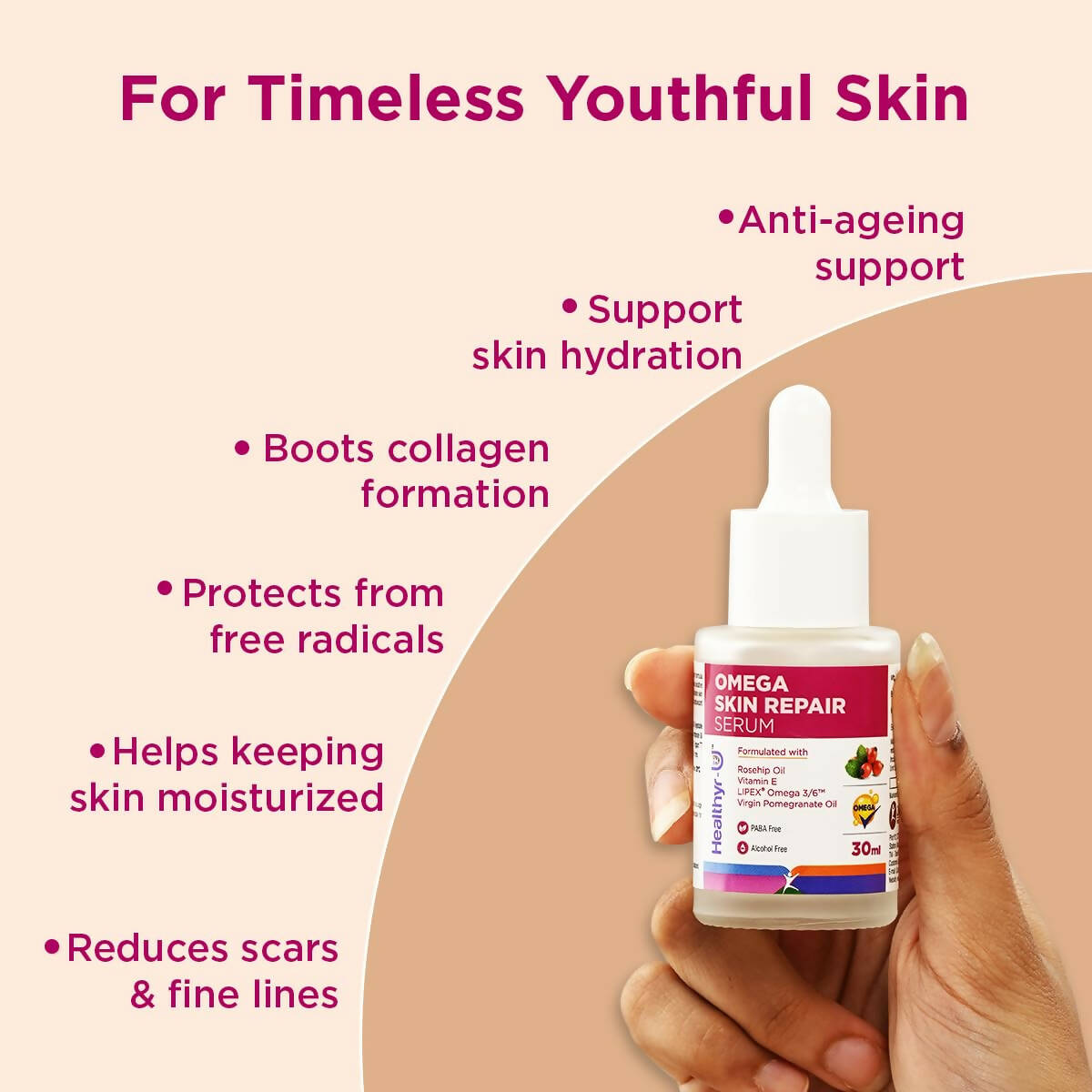 Healthyr-U Omega Skin Repair Face Serum - Distacart