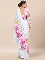 Thumbnail for Kalini Floral Printed Pure Cotton Block Print Saree - Distacart