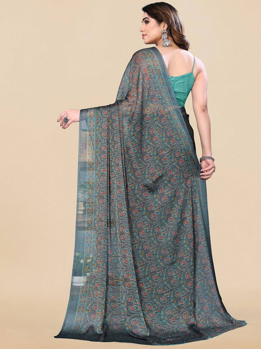 Kalini Kalamkari Printed Saree - Distacart