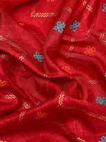 Thumbnail for Kalini Geometric Printed Zari Pure Silk Saree - Distacart