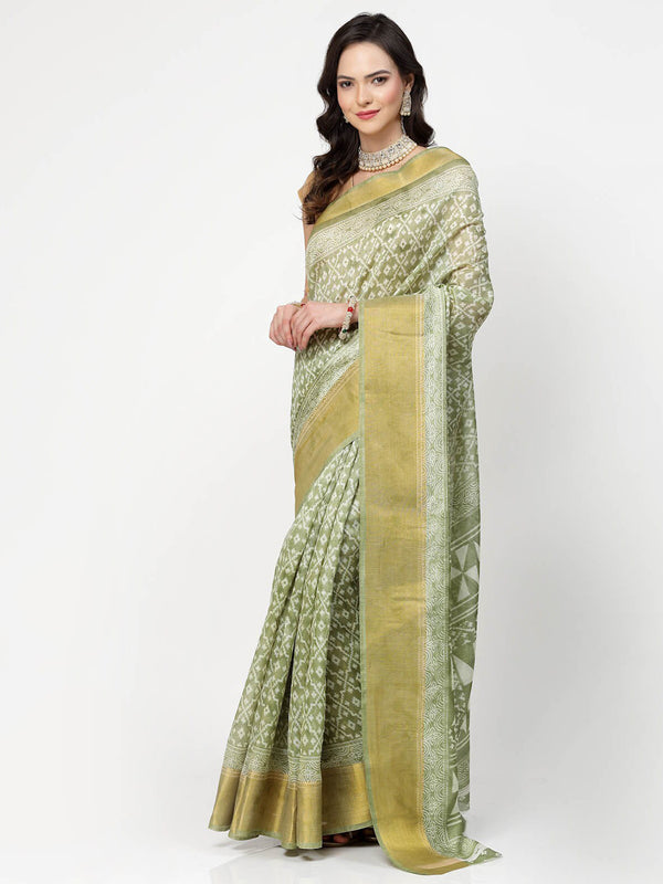 Kalini Floral Zari Pure Cotton Saree - Distacart