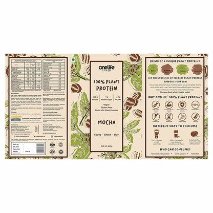 Onelife Plant Protein Mocha - Distacart