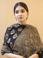 Thumbnail for Kalini Ethnic Motifs Woven Design Silk Cotton Banarasi Saree - Distacart