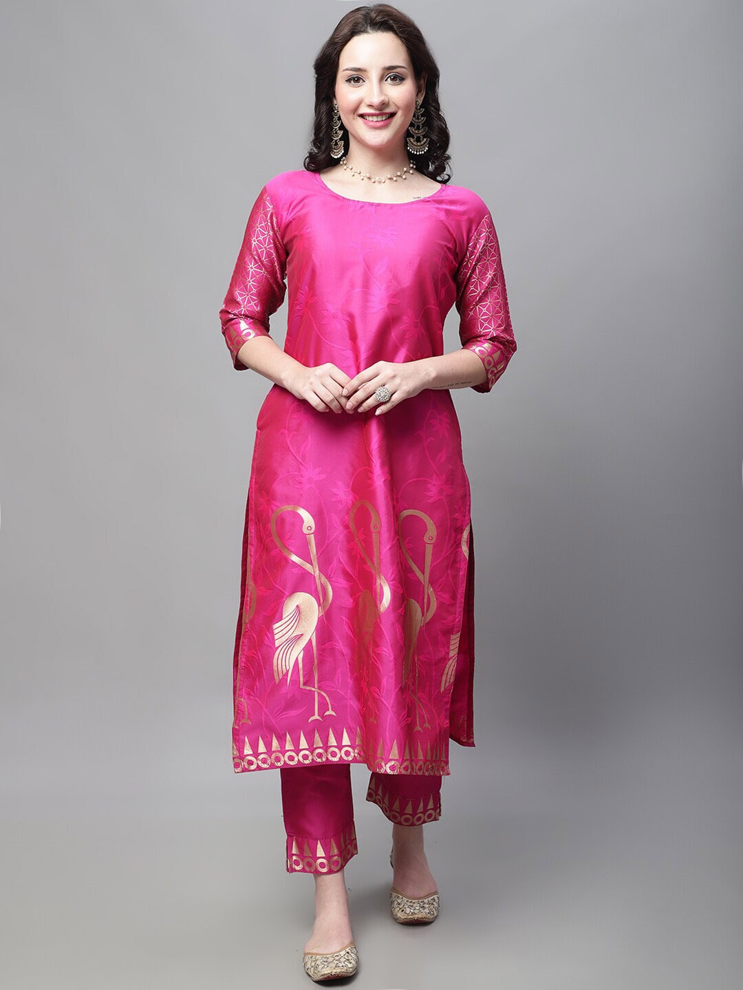 Kalini Self Design Kurta with Trousers & With Dupatta - Distacart