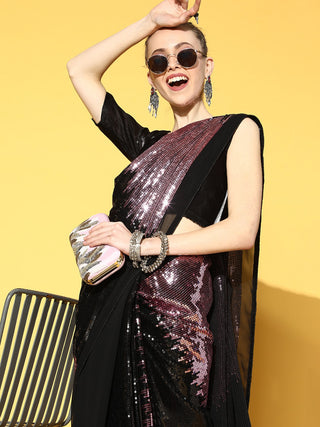 Mitera Embellished Saree with Solid Border - Distacart