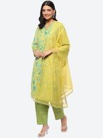 Thumbnail for Biba Women Floral Printed Kurta & Salwar With Dupatta - Distacart