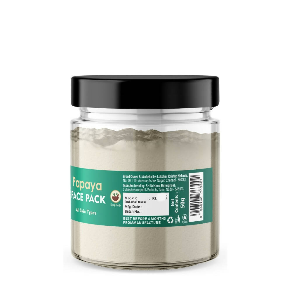 Lakshmi Krishna Naturals Papaya Face Pack - Distacart