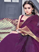 Thumbnail for Kalini Zari Detail Organza Saree - Distacart
