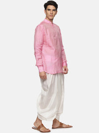 Thumbnail for Sethukrishna Mens Pink Kurta with Dhoti Pants - Distacart
