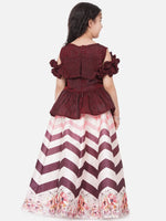 Thumbnail for NOZ2TOZ Brown Ready to Wear Lehenga & Choli For Girls - Distacart