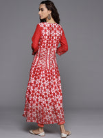 Thumbnail for Biba Women Red & White Ethnic Motifs Printed Kurta & Mask - Distacart