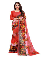 Thumbnail for Kalini Pack Of 2 Navy Blue & Red Floral Printed Sarees - Distacart