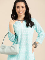 Thumbnail for Sangria Women Ethnic Motifs Embroidered Kurta - Distacart