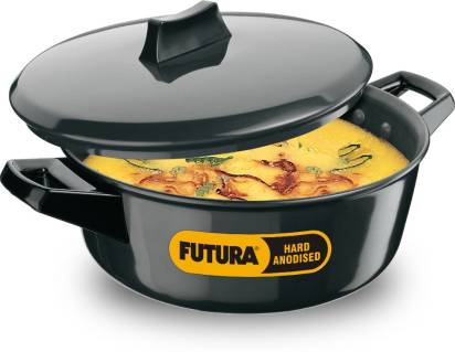 Hawkins Futura Hard Anodised Cook n Serve Bowl Handi 3 L with Lid (ACB30) - Distacart